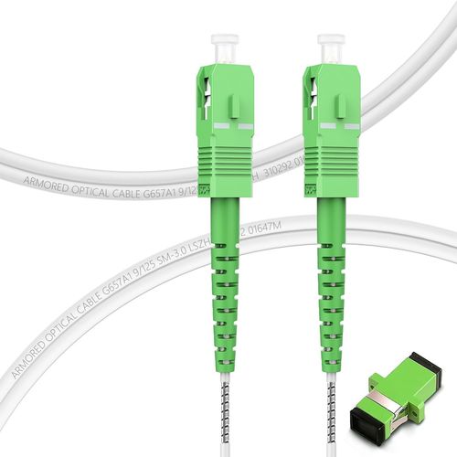 50m Cble  Fibre Optique en Acier Blind SC  SC (Orange SFR Bouygues)- Rallonge/Jarretiere Simplex Monomode