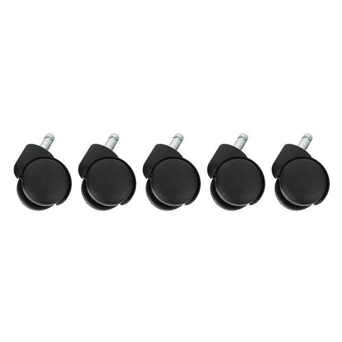 50mm Roulettes  Rouleaux De Chaise De Bureau - 5 - Noir