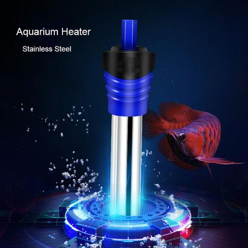 50w/100w/200w/300w/500w Acier Inoxydable Chauffe-Aquarium Rglable Thermostat Submersible Tige Chauffante 220-240v Pour Aquarium