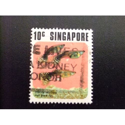 51 Singapour Singapour 1972 / Faune Marine Poecilla Reticulata / Yvert 206 Fu Sg 226 Fu