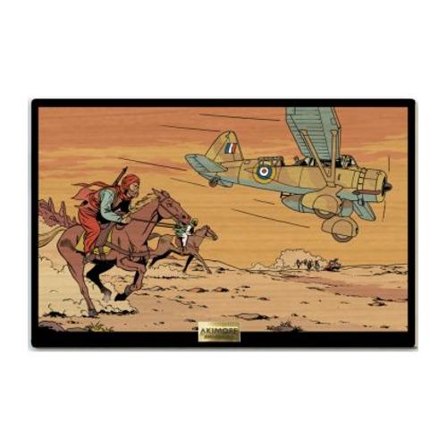 Tableau de Collection en Bois - Blake et Mortimer - Poursuite Dans le Désert