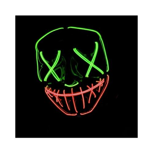 Masque Terrifiant Halloween Led Vertes Et Rouges