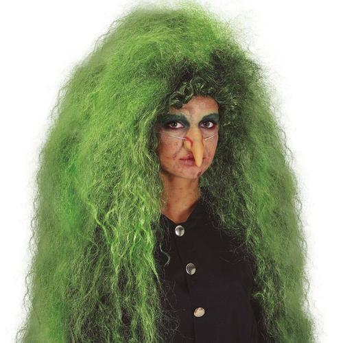 Perruque Sorcière Cheveux Ébouriffés Vert Femme