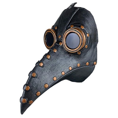 Masque Rigide Pointu Noir Peste Steampunk Adulte