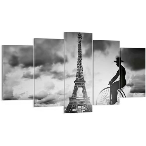 Art mural sur toile - Tableau de Paris - Tour Eiffel vintage - France - Impressions sur toile pour décoration de la maison, salon, chambre à coucher 200 x 100 cm. (sans cadre)