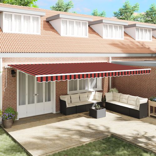 Vidaxl Store Rétractable Orange Et Marron 600x350 Cm