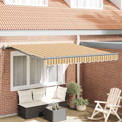 Vidaxl Store Rétractable Automatique Rayures Multicolores 350x250 Cm