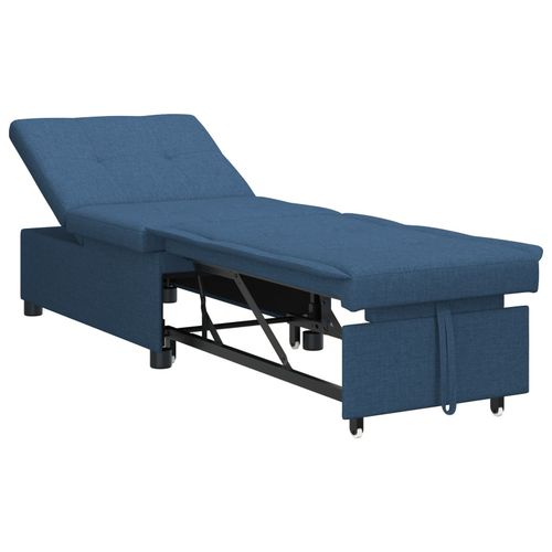 Vidaxl Canapé-Lit 3-En-1 Design Extensible Tissu Bleu