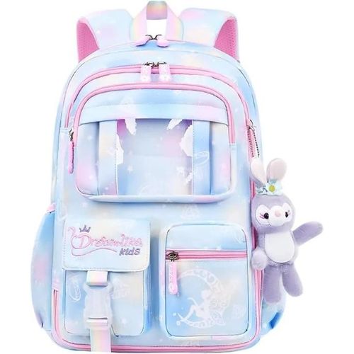 Sac à Dos Enfant Cartable Fille Primaire Sac Scolaires pour 5-12 Année Étudiant Outdoor Voyage école Daypacks avec Pendentif Petit