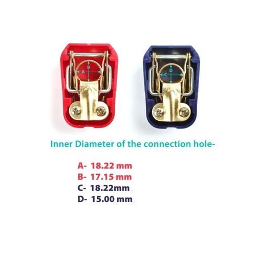 Kit De 2 Cosses De Batterie Rapide Rouge Et Bleu