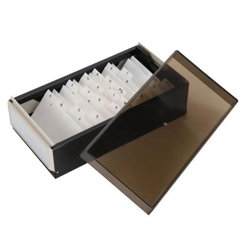 Étui Pour Cartes De Visite, Boîte Pour Cartes De Visite De Grande Capacité, Noir Pour Le Stockage De Cartes De Visite