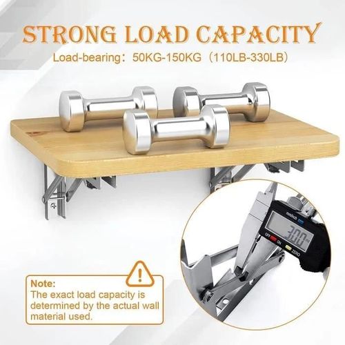 2 PCS Équerre Pliante pour Étagère 300mm inox