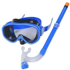 Masque De Plongée Pour Enfants, Équipement De Plongée Avec Tuba, Masque De Plongée Pour Enfants, Masque De Plongée Antibuée - Bleu