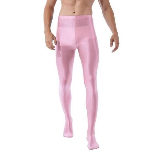 Dpois Collant Brillant Huileux Homme Métallique Legging Pantalon De Sport Danse Yoga Gymnastique Clubwear M-Xl