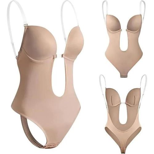 Body Shaper Femme - Invisible - Beige - Push Up - Dos Nu - Sans Couture