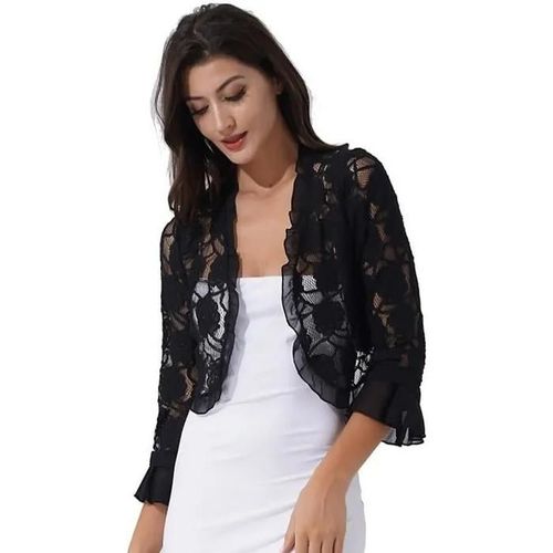 Boléro Mariage Femme Cardigan Été Dentelle Pour Robe Soirée Cérémonie S-Xxl - Iefiel