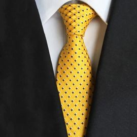 Cravate Homme - Modemodecravate Professionnelle Décontractée En Polyester Jacquard Style 1 - Jaune Gj¿