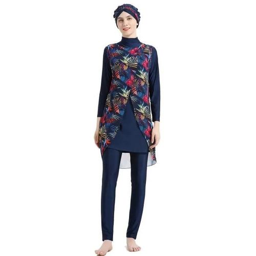 Burkini - Musulman Maillot De Bain Femmes - Couverture Complète - Bleu Marine