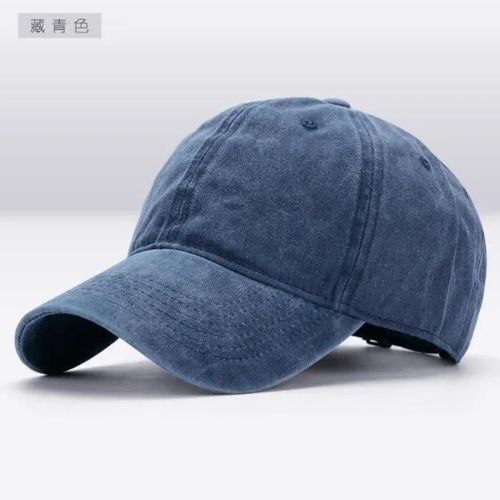 Casquette De Baseball Réglable En Coton De Casquette Délavée Hommes Bleu Marin