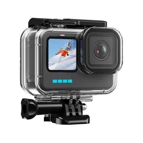 Boîtier étanche pour GoPro Hero 12 11 10 9 noir, coque de protection pour plongée sous-marine avec accessoires de support