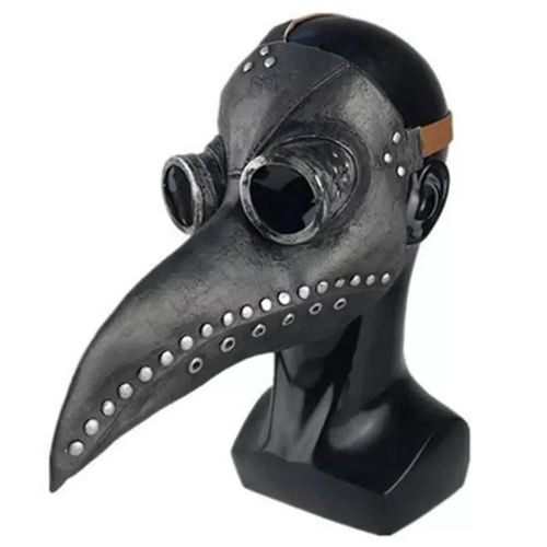 Masque De Cosplay À Long Bec En Latex Réaliste Halloween - Salutuya - Noir - Adulte - Mixte