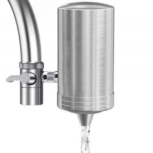 Filtre à eau du robinet - ZVD - Acier inoxydable 304 - Élimine le chlore - Installation facile - Double sortie