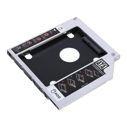 HDD Caddy Disque dur, Aluminium 2.5mm SATA HDD SSD Boîtier Disque dur Baie Adaptateur DVD Optique pour Ordinateur Portable - FRA