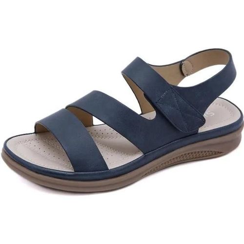 Sandales Femme - Aievis - Simili Cuir - Léger - Respirant - Bleu