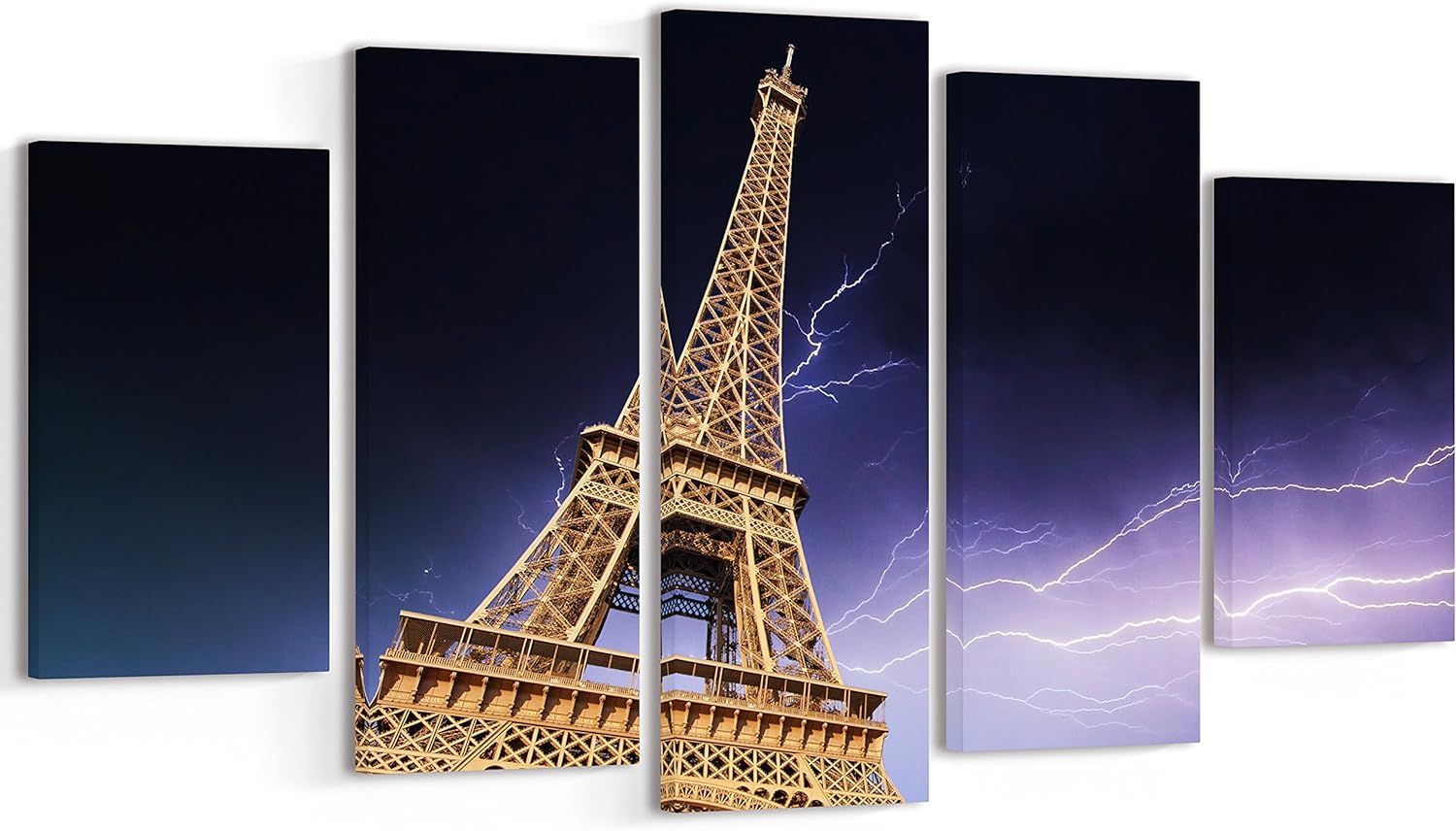 Belle vue de la Tour Eiffel de Paris sous un ciel violetCity... - 3