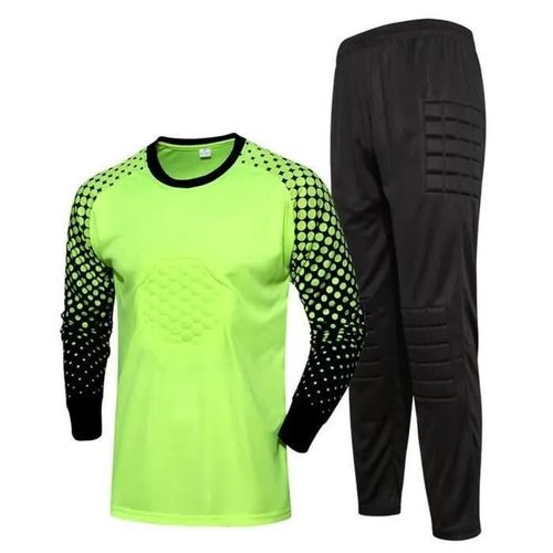 Ensemble De Football Enfant Yizyif - Maillots De Gardien De But - 7-12 Ans - Vert - Manches Longues - Respirant