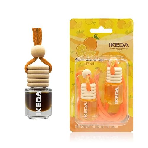 Orangesbouteille De Parfum De Voiture Suspendue En Verre,Diffuseur D'huile Essentielle,Désodorisant De Voiture,Parfums Aromatiques,Diffuseur De Parfum De Voiture