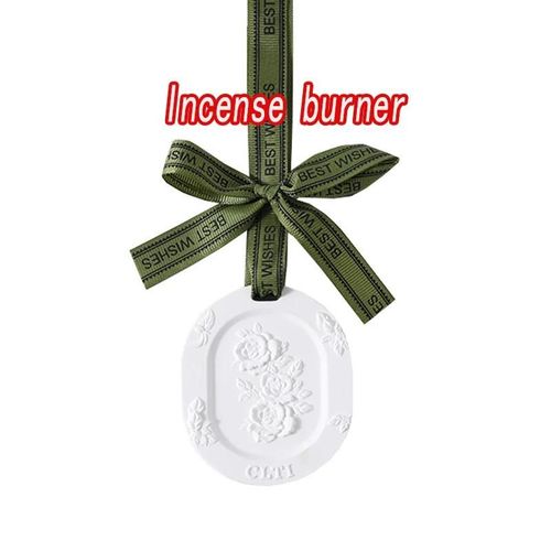 Incense Burnertablette De Parfum De Voiture,Diffuseur D'arôme Solide,Fleur En Relief De Gypse,Cadeau De Compagnon De Fille