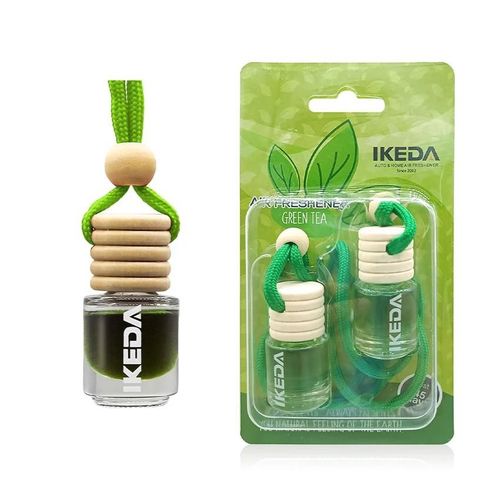 Green Teabouteille De Parfum De Voiture Suspendue En Verre,Diffuseur D'huile Essentielle,Désodorisant De Voiture,Parfums Aromatiques,Diffuseur De Parfum De Voiture