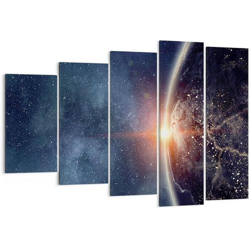Impression sur toile murale Cosmos Galaxy Univers Abstraction Impressions sur toile Impressions d'art pour la décoration de la maison Salon Chambre 50 x 25 cm. (sans cadre)