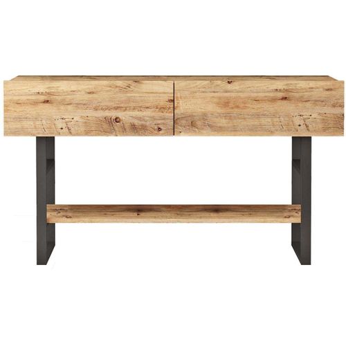 Console Imitation Bois Et Métal Atlantic