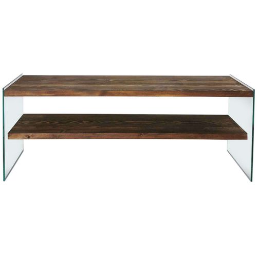 Meuble Tv En Pin Et Verre Stand