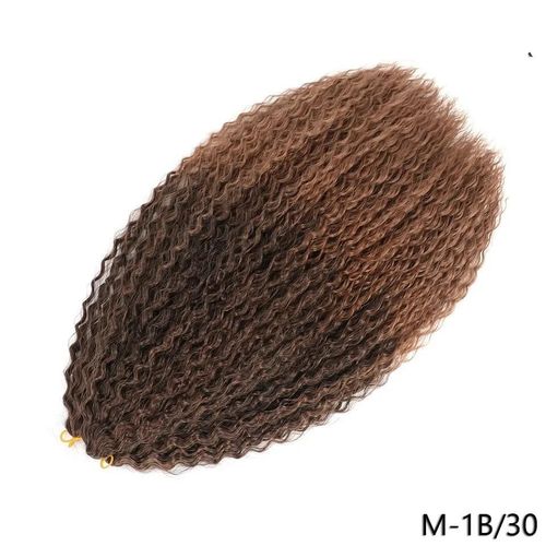 20inches-50cm Extension De Cheveux Tressés Crépus Bouclés 20 30 Pouces Boucles Afro Synthétiques Extensions De Tresses Au Crochet Ombre Rose Argent Gris Postiche