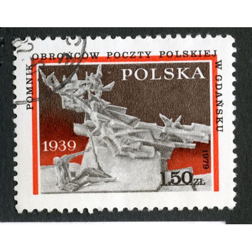 Timbre Oblitéré Polska, Pomnik Obroncow Poczty Polskiej W Gdansku, 1939, 1979, 1.50 Zl