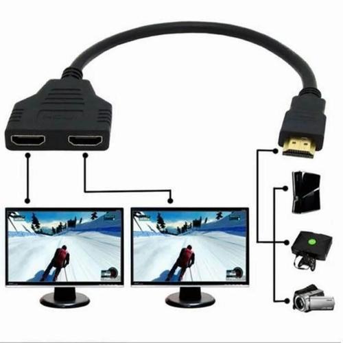 Splitter Doubleur HDMI Mâle vers 2 HDMI Femelles (30cm)