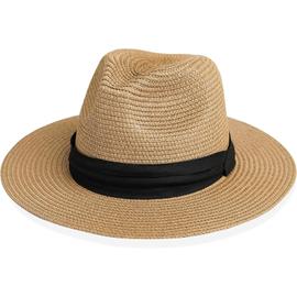 Femme Homme Chapeau De Paille Panama Chapeau Été Large Bord