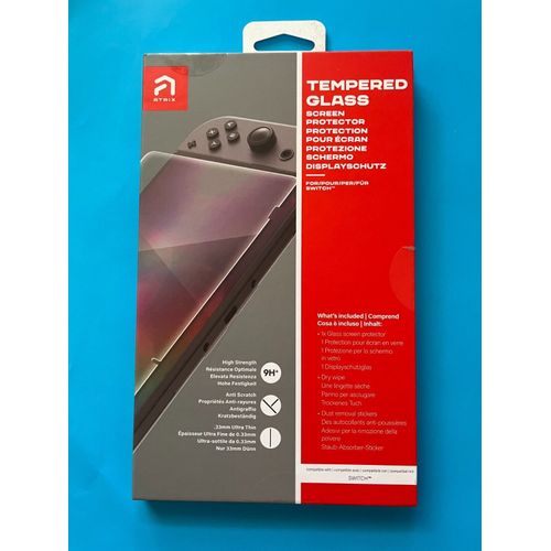 Atrix Tempered Glass Protection Ecran Verre Trempé Nintendo Switch & Lite