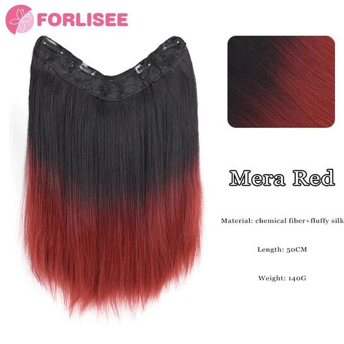 Forlisee Synthétique Dégradé Fluorescent Vert Femmes Cheveux Longs Bouclés Augmenter Le Volume Moelleux Vague D'eau Motif Perruque Pièces