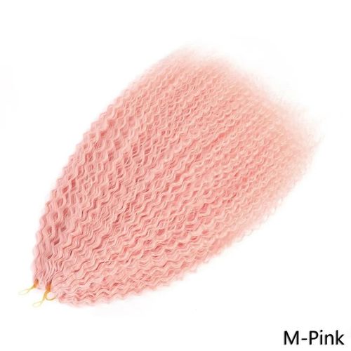 30inches-75cm Extension De Cheveux Tressés Crépus Bouclés 20 30 Pouces Boucles Afro Synthétiques Extensions De Tresses Au Crochet Ombre Rose Argent Gris Postiche