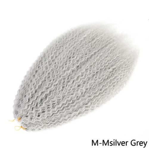 30inches-75cm Extension De Cheveux Tressés Crépus Bouclés 20 30 Pouces Boucles Afro Synthétiques Extensions De Tresses Au Crochet Ombre Rose Argent Gris Postiche