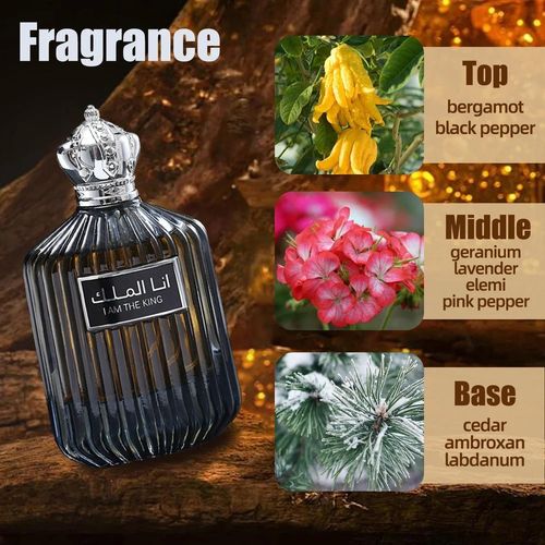 King Perfume - Parfum Arabe De Haute Qualité, ,Cologne Du Prince De Dubaï,Parfum Longue Durée,Parfum Léger,Parfum Frais Du Désert 