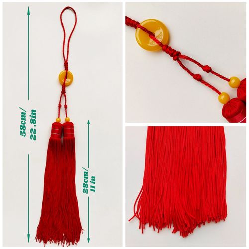 Épée En Soie Glacée Avec Pompon,Style Ancien,Court,Tai Chi,Divers Styles Et Couleurs - Type Red #A