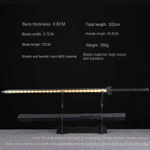 gaine de couteau en bois,accessoire d'entraînement pour tirer l'épée - Type E 102cm