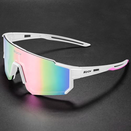 Scvcn Lunettes De Cyclisme Vélo Lunettes De Soleil Hommes Uv400 Lunettes Sport Vtt Lunettes De Plein Air Vélo Femmes Lunettes De Soleil Multi Couleur Équitation - Type 1 Lens-No Box #G
