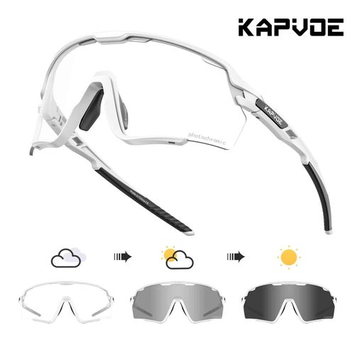 Kapvoe-Lunettes De Soleil Dorées Photochromiques Colorées Pour Hommes Et Femmes,Lunettes De Cyclisme,Lunettes D'équitation,Conduite,Course À Pied,Multi-Documents,Vélo,Ext - Type Photochromic 1 Lens #G
