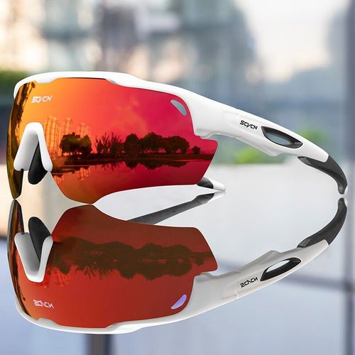 Scvcn Lunettes De Soleil De Cyclisme Hommes Femmes Vtt Lunettes De Vélo Uv400 Lunettes De Protection De Pêche Polarisées Lunettes De Vélo Photochromiques - Type 1 Lens #G